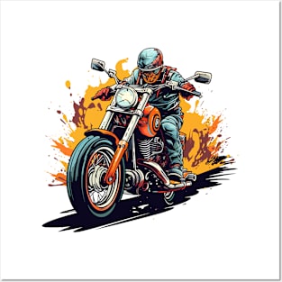 Biker Racing Bike Posters and Art